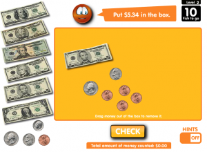 smartboard counting money games