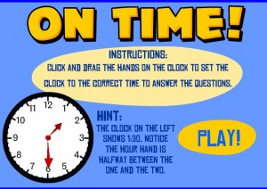 analog clock smartboard game