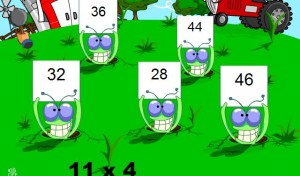 multiplication smartboard game