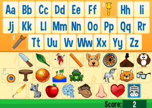 letter identification smartboard game