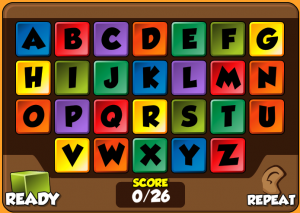 letter recognition smartboard game