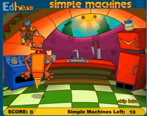 simple and compound machines smartboard game