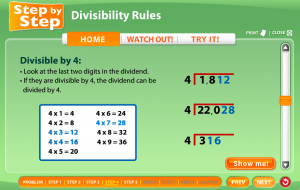 divisibility rules smartboard game