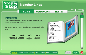 number line smartboard game