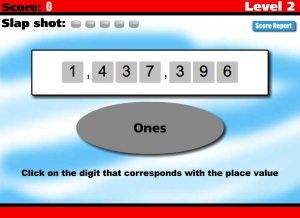 place value smartboard game